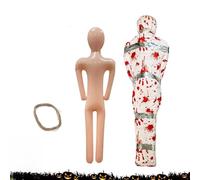 Décoration de cadavre d'Halloween - Mannequin gonflable de 68,5 x 19,69 pouces pour tout le corps | sanglante réaliste grandeur nature d'horreur pour scène de crime sur pelouse, installation de