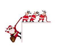 Décoration de cadre de Noël en forme de Père Noël, décoration de cadre de porte amusante, décoration d'angle Xm