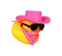 Décoration de canard flottant avec chapeau et lunettes de soleil, jouet de bain de piscine d'apprentissage précoce pour bébé, temps de natation, décoration flottante en PVC pour piscine