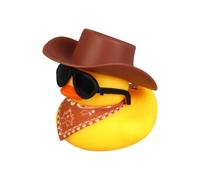 Décoration de canard flottant avec chapeau et lunettes de soleil, jouet de bain de piscine d'apprentissage précoce pour bébé, temps de natation, décoration flottante en PVC pour piscine