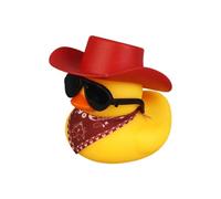 Décoration de canard flottant avec chapeau et lunettes de soleil, jouet de bain de piscine d'apprentissage précoce pour bébé, temps de natation, décoration flottante en PVC pour piscine