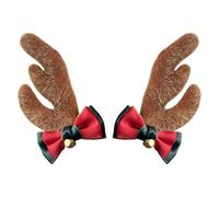 Décoration de casque de Noël en bois de renne, facile à attacher, 13,5 cm, breloque casque de bois de renne, cornes festives, pour hommes, femmes et