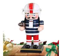 Décoration de casse-noisette - Figures de casse-noisette de 6 pouces | NUSTCRACKERS FOOTALER BASEBLAGL Player Mantel Sports Thème ornements | Décor de vacances à collectionner pour la cheminée du mant