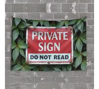 Décoration de caverne de bar Man Panneau privé : un message caché en vue de plaine Tapisserie Man Cave Accessoires et décoration de jardin (75 x 100 cm)