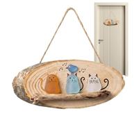 Décoration de chambre à chat | Ornements rustiques en verre de mer | Art mural en forme de chat pour intérieur et extérieur, salon, chambre à coucher, entrée, jardin, terrasse