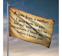 Décoration de chambre amusante « A Note From A Mother » Drapeau pour chambre d'adolescente (60 x 90 cm)