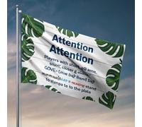 Décoration de chambre amusante Attention : les joueurs avec des jeux courts, lents ou en difficulté devraient S Drapeau Man Cave Décorations Drapeaux drôles pour les gars de chambre (30 x 45 cm)