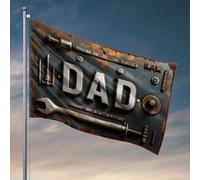 Décoration de chambre de garçon - Drapeau mécanique vintage - Drapeaux muraux amusants à accrocher dans votre chambre (30 x 45 cm)