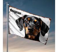 Décoration de chambre d'université pour gars Équipement de chien : un gros plan de votre ami à fourrure Drapeaux pour chambre de filles Accessoires de drapeau de jardin (120 x 180 cm)
