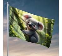 Décoration de chambre d'université pour gars, koala dans la forêt de bambou, affiches de dortoir, accessoires de piscine (60 x 90 cm)