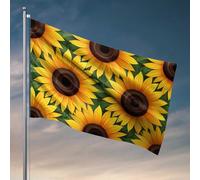 Décoration de chambre d'université pour gars, motif tournesol, drapeaux de fond pour chambre de filles, accessoires de drapeau de jardin (60 x 90 cm)