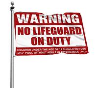 Décoration de chambre d'université pour les gars, avertissement « No Lifeguard on Duty » - Drapeaux de dortoir pour filles - Drapeaux pour garçons (120 x 180 cm)
