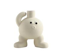 Décoration de Chambre Fabriqué à la Main, Un Joli Vase avec Une Fleuriste décorative Surface givrée Blanc cassé Cadeaux de décorateurs d'intérieur(Small 7in)