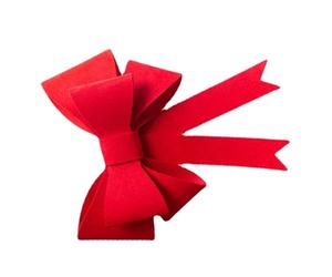 Décoration de Chambre Nœud Rouge en Feutre, Grand Modèle Élégant | Structure Multi-couches, Aspect Classique Délicat, Léger Odeur, pour Fêtes et Décoration Saisonnière