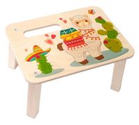 Décoration De Chambre Pouf Lama BxHxT 33x17,5x24,5cm NEU Pouf En Bois