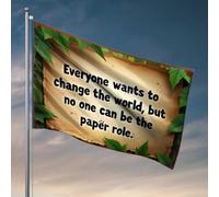 Décoration de chambre pour garçon avec inscription « Make Your Mark : Don'T Be Just Paper ! » Drapeaux pour les garçons Accessoires de bar pour caverne d'homme (60 x 90 cm)