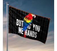 Décoration de chambre pour garçon avec texte : « But Did You Me Hands » sur fond écossais pour les garçons, accessoires de bar, grotte pour homme (120 x 180 cm)