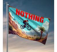 Décoration de chambre pour garçon - Aventure de VTT : du désert aux sommets enneigés - Drapeaux pour les garçons - Accessoires de bar - Cave pour homme (120 x 180 cm)