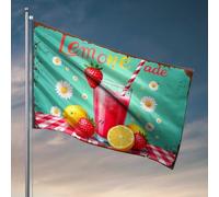 Décoration de chambre pour garçon - Limonade aux fraises : un drapeau d'été rafraîchissant pour les garçons - Accessoires de bar - Pour homme (30 x 45 cm)