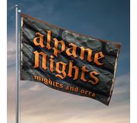 Décoration de chambre pour garçon - Nuits alpines : un voyage à travers les terres mythiques - Drapeaux pour les garçons - Accessoires de bar - Cave de l'homme (152 x 244 cm)