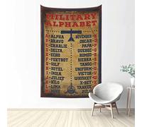 Décoration de chambre pour hommes, tapisserie alphabet militaire, décoration bizarre, articles de grotte pour homme (taille : 75 x 100 cm)