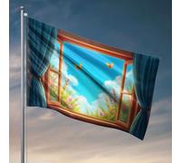 Décoration de chambre universitaire pour gars, papillons, fleurs, ciel si bleu. Drapeau de jardin Accessoires amusants pour dortoir (30 x 45 cm)