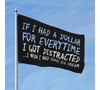 Décoration de chambre universitaire pour les gars If I Had A Dollar For Everytime - Décoration de dortoir pour filles - Drapeaux pour garçons (152 x 244 cm)