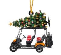 Décoration de chariot de golf en acrylique classique 2D | Décoration de Noël en forme de chariot de golf pour fête, réunion de famille, bureau, voisin, collègue, ami