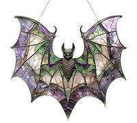Décoration De Chauve-Souris d'halloween, Attrape-Soleil en Acrylique Coloré Réfléchissant, Attrape-Soleil en Vitrail Acrylique, Décoration De Maison Gothique, Ornement Mural De Fenêtre Teintée pour