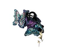 Décoration de cheveux avec détail papillon exquis, broderie classique et Barrette sécurisée pour la plupart des Types de cheveux, pince à cheveux brodée