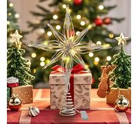 : Décoration de cime d'arbre lumineuse à 20 LED, étoile de cime d'arbre de vacances éclairée | Décor festif pour l'intérieur de la maison, chambre à coucher, cour de mariage, soirée sur le balcon