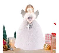 Décoration de Cime de Sapin de Noël | Ange et Étoile Décorations de Noël - Cime d'arbre Étoile Fille Décoration Fêtes,pour de Maison Chambre Salon Bureau École Table Fête Extérieur