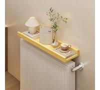 Décoration de Cloison au Dessus de Hotte Chauffante, Etagère De Radiateur en Bois À Percer pour Le Rangement et la Décoration Résistance Humidité + Chaleur(Yellow,90 * 12cm/35.4 * 4.7in)