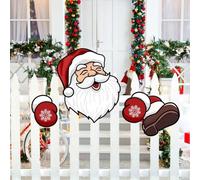 Décoration de clôture de Noël joyeuse en plastique pour une utilisation par tous les temps dans les jardins (ZKB072)