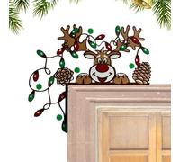 Décoration de coin de porte de Noël - Coin de porte de Noël, Sitter de porte en bois de Noël | Décoration de seuil, Décoration murale pour la maison, Panneau d'angle de cadre