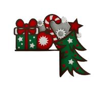 Décoration de coin de porte de Noël - Coin de porte de Noël, Sitter de porte en bois de Noël | Décoration de seuil, Décoration murale pour la maison, Panneau d'angle de cadre