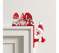 Décoration de coin de porte de Noël - Décoration amusante de cadre de porte de Noël - Décoration de Noël - Élan en pente - Mousse pour cadre de porte - Décoration en bois - Cadre de porte - Décoration