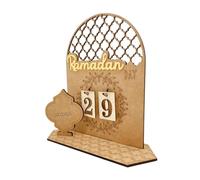 Décoration de compte à rebours lune-étoile, panneau de festival saisonnier pour la maison, calendrier de bureau inspirant pour salle à manger, salon, rappel de prière religieuse, cadeau pour maman gra