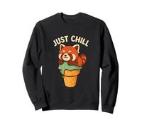 Décoration de Cornet de Glace Panda Rouge drôle Sweatshirt