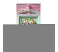 Décoration De Couverture De Porte « Joyeuses Pâques » - Couverture Ďe Porte En Forme D'œuf Đe Lapin D́e Pâques, Jolie Bannière « Spring Happy » | Bannière D̄e Ṕâques Pour Les Bureaux, La Maison | Écol