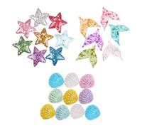 Décoration De Créatures Marines 24 Pièces, Accessoires De Bijoux Colorés À Faire Soi-Même, Décoration De Paysage D'Aquarium, Coquillages Simulés, Queue De Poisson À Paillettes