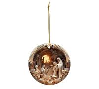 Décoration de crèche de Noël, décoration 2D en acrylique Jésus | Panneau de prière plat en acrylique pour crèche de Pâques pour maison de ferme, maison, voiture
