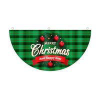 Décoration de crèche de Noël Demi éventail Drapeau de Noël Bannière de fanions d'extérieur pour extérieur, fête de Noël, jardin, terrasse