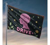 Décoration de cuisine amusante « Drive Through The Labyrinth of Life : A Journey Of Self Discovery » Drapeaux muraux pour gars Drapeau de jardin drôle (30 x 45 cm)