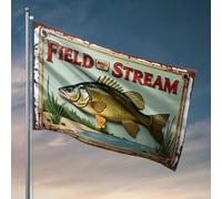 Décoration de cuisine amusante Field & Stream : un drapeau d'aventure de pêche classique pour les gars, drapeau de jardin drôle (60 x 90 cm)