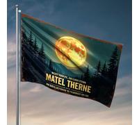 Décoration de cuisine amusante Full Moon Rising: A Night Of Adventure In The Wild Woods Drapeau mural pour gars Drapeau de jardin drôle (30 x 45 cm)