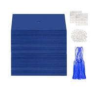 Décoration de cupcake de remise de diplôme | 50 tiges d'accessoires en papier polyvalents | Mini chapeau de diplôme avec pompon | Pour l'école, la maison, la salle de classe, le bar, les filles, la