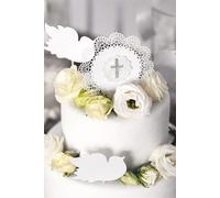 Décoration de dispersion croix en plastique 2,7cm argent 25er Set