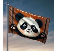 Décoration de dortoir amusante « I'M Not Fat, I'M Just Hungry. » Drapeau amusant pour décoration de camping (60 x 90 cm)