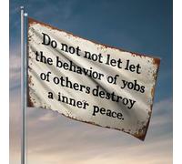 Décoration de dortoir amusante pour maintenir la paix intérieure au milieu du chaos extérieur : un drapeau de rappel pour chambre de filles et hommes (60 x 90 cm)